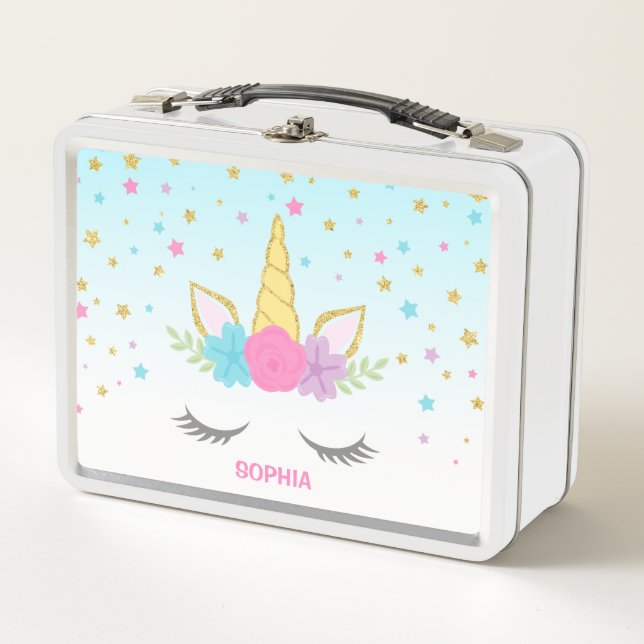 Lunch Box Unicorne magique Enfants personnalisés (Devant)