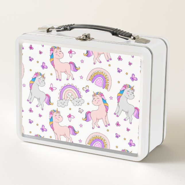 Lunch Box Unicorns Rainbows et Butterflies (Devant)