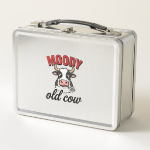 Lunch Box Vache Vieille Humeur Vintage Dessin de T-shirt de 