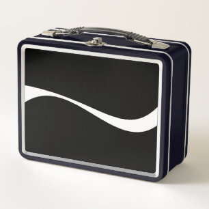 Lunch Box Vagues simples 2 - Noir et blanc