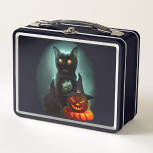 Lunch Box Vampire Chat et Assistant Citrouille Halloween Sur