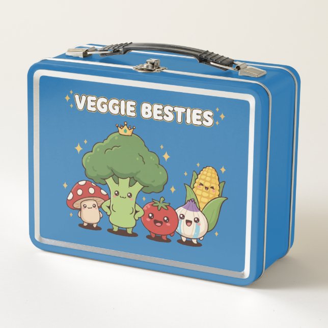 Lunch Box Veggie Besties | Cute Kawaii Cartoon Vegetable  (Devant)