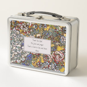 Lunch Box Verre Tiré Christian Enfants Déjeuner Heure Prière