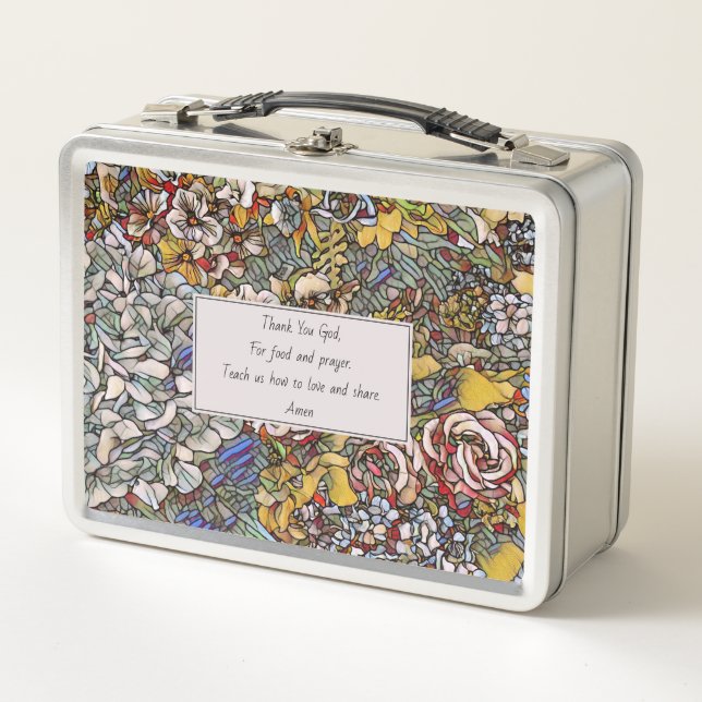Lunch Box Verre Tiré Christian Enfants Déjeuner Heure Prière (Devant)