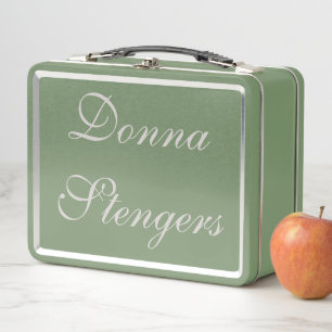 Lunch Box Vert et argent fantaisie