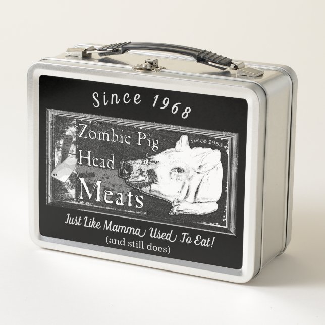 Lunch Box Viandes de tête de porc Zombie - Depuis 1968 Noir  (Devant)