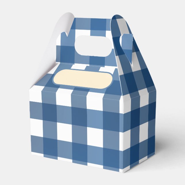 Lunch Box Vichy navy blue (Front Side)