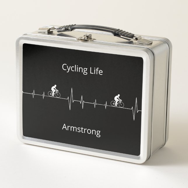 Lunch Box Vie cyclable, Heartbeat personnalisable (Devant)