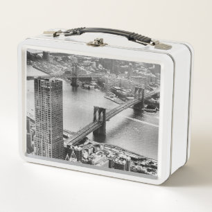 Lunch Box Ville de New York noire et blanche