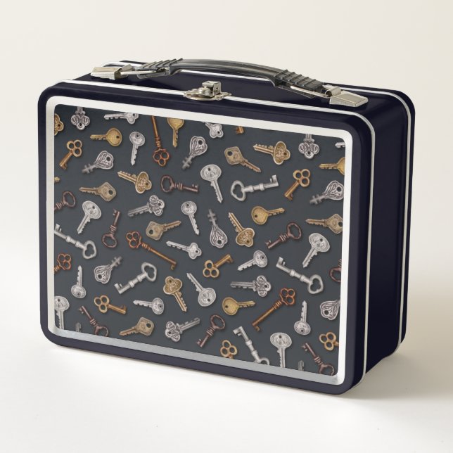 Lunch Box Vintage et Antique Keys (Devant)