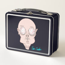Visage de dessin animé effrayant et drôle