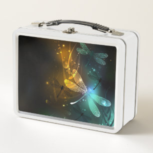 Lunch Box Vol de libellule verte lumineuse