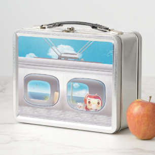 Lunch Box Voyage en train avec chat