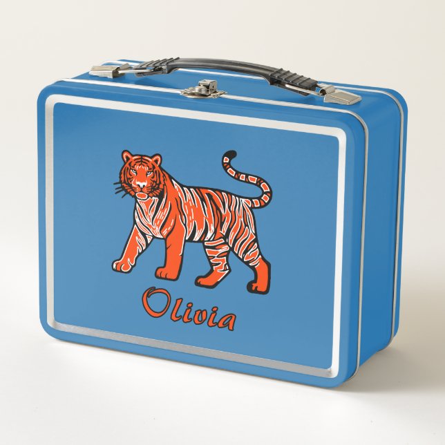 Lunch Box Wildflower Orange Tiger Kids (Devant)