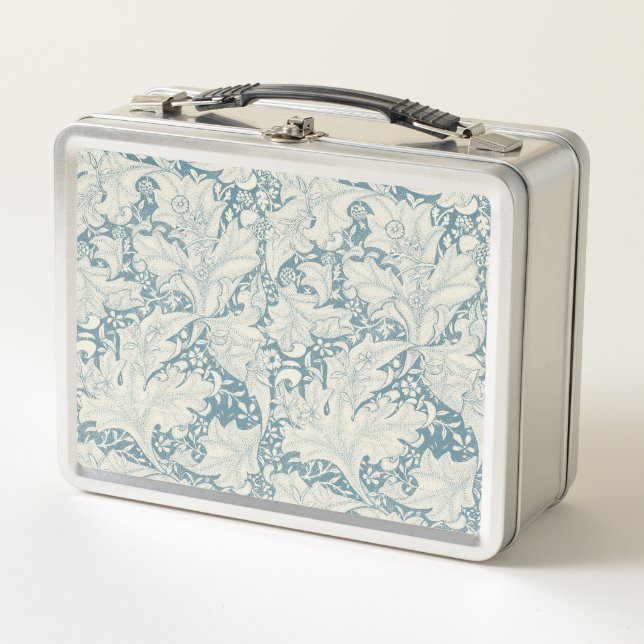 Lunch Box William Morris Wallflower bleu damas floral (Devant)