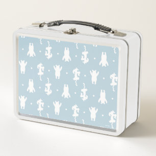 Lunch Box Winnie l'Ourson  Motif Blue Pastel Polka Dot