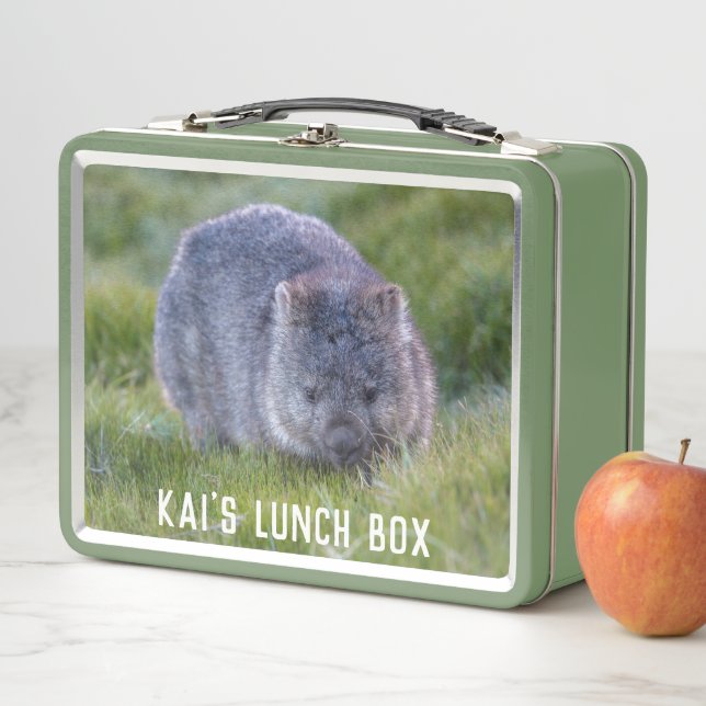Lunch Box Wombat Wildlife Animal Australia, Cute Green (En situation)