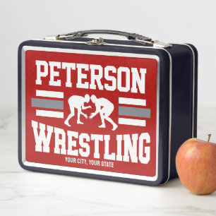 Lunch Box Wrestler AJOUTER LE NOM École Athlète Équipe de lu