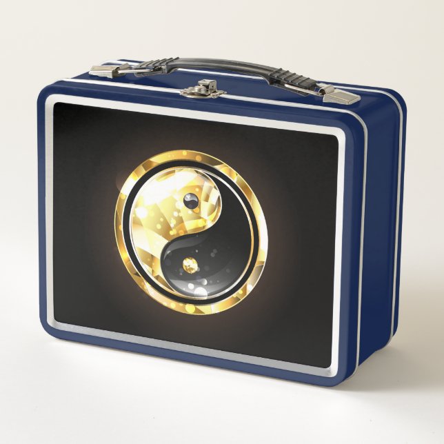 Lunch Box Yin Yang or sur noir (Devant)