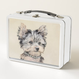 Lunch Box Yorkshire Terrier Puppy Peinture Chien original