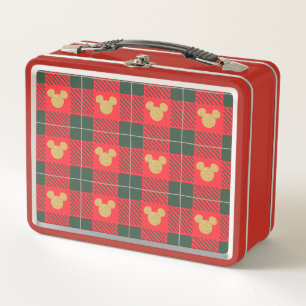 Lunch Box Yuletide Joy   Mickey Christmas Plaid Motif