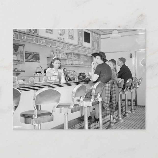 Lunch Counter, 1941 Postcard (Front)