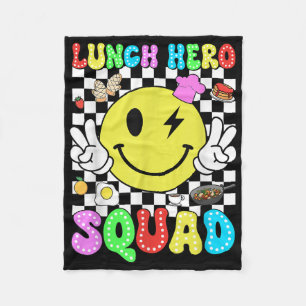 Lunch Hero Squad Back To School Lunch Ladies Cafet Fleece Blanket