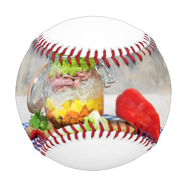 Lunch in a glass baseball (Front)