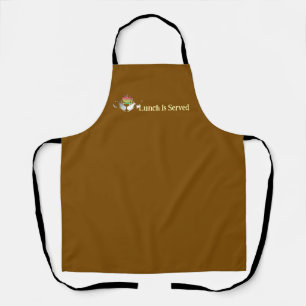 Lunch Is Served Brown  Apron
