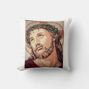 Lunch Jesús Throw Pillow