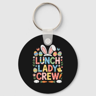 Lunch Ladies Crew Easter Cafeteria Bunny Ear And E Keychain