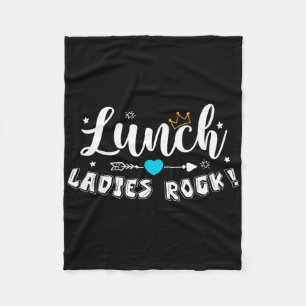 Lunch Ladies Rock Lunch Lady Squad Back To School Fleece Blanket