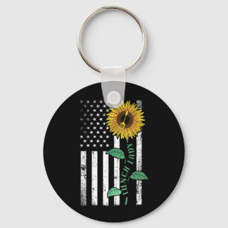 Lunch Lady Aamerican Flag Suower Lunch Lady Keychain