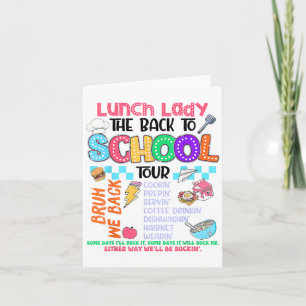 Lunch Lady Back To School Tour Cafeteria Crew Card