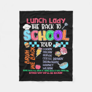 Lunch Lady Back To School Tour Cafeteria Crew  Fleece Blanket
