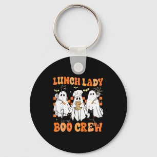 Lunch Lady Boo Crew Ghost Chef Funny Cafeteria Wor Keychain