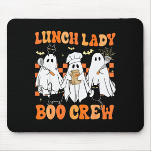 Lunch Lady Boo Crew Ghost Chef Funny Cafeteria Wor Mouse Pad