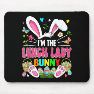 Lunch Lady Bunny Easter Bunny Costume Hunting Mouse Pad