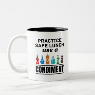 Lunch Lady Cafeteria Food Service Safe Lunch Funny Two-Tone Coffee Mug
