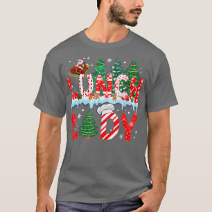 Lunch Lady Christmas Tree Santa Matching Xmas Buff T-Shirt