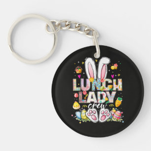 Lunch Lady Crew Funny Bunny Keychain