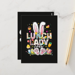 Lunch Lady Crew Funny Bunny Postcard