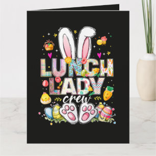 Lunch Lady Crew Funny Bunny Thank You Card