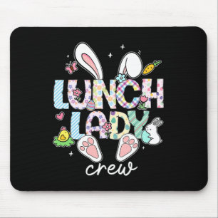 Lunch Lady Crew Funny Lunch Lady Cafeteria Easter Mouse Pad