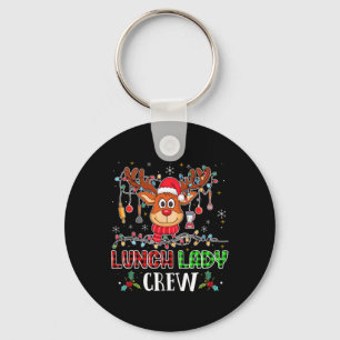 Lunch Lady Crew Reindeer Cafeteria Lady Xmas Holid Keychain