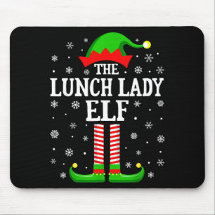 Lunch Lady Elf Funny Christmas Family Matching  Mouse Pad