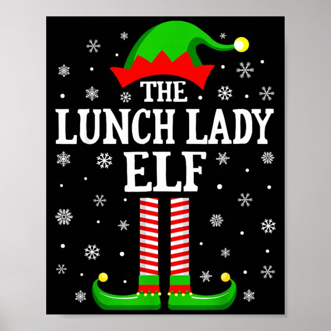 Lunch Lady Elf Funny Christmas Family Matching  Poster (Front)
