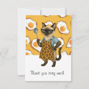 Lunch Lady is serving food  Thank You Card