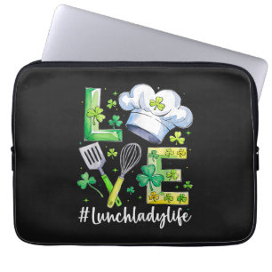 Lunch Lady Life Happy St Patricks Day Laptop Sleeve