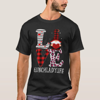 Lunch Lady Love Women Leopard Appreciation Valenti T-Shirt